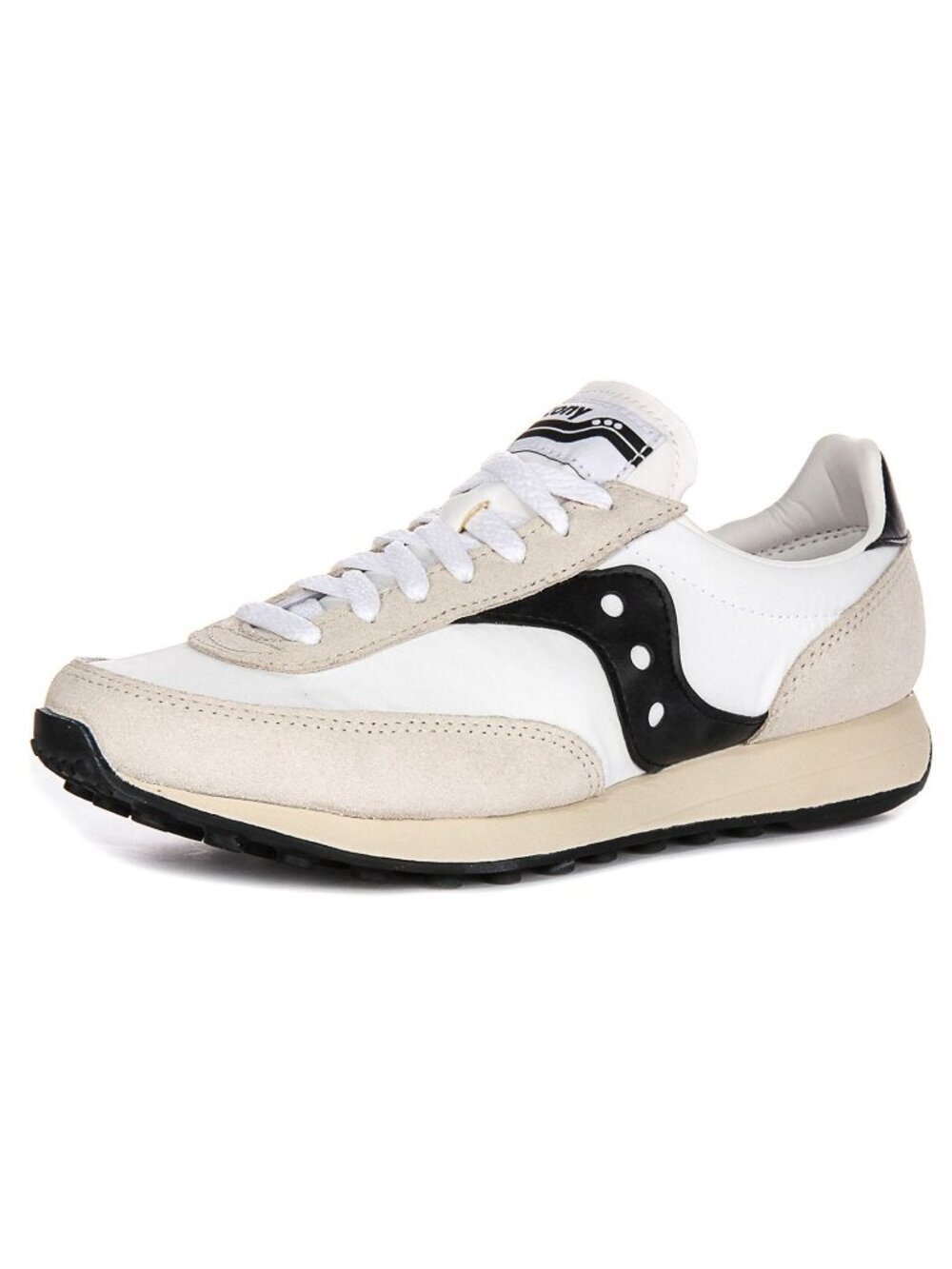Saucony Trainer 80 Full Length Lace Up Mens Trainers In White Black US: 9 NIB